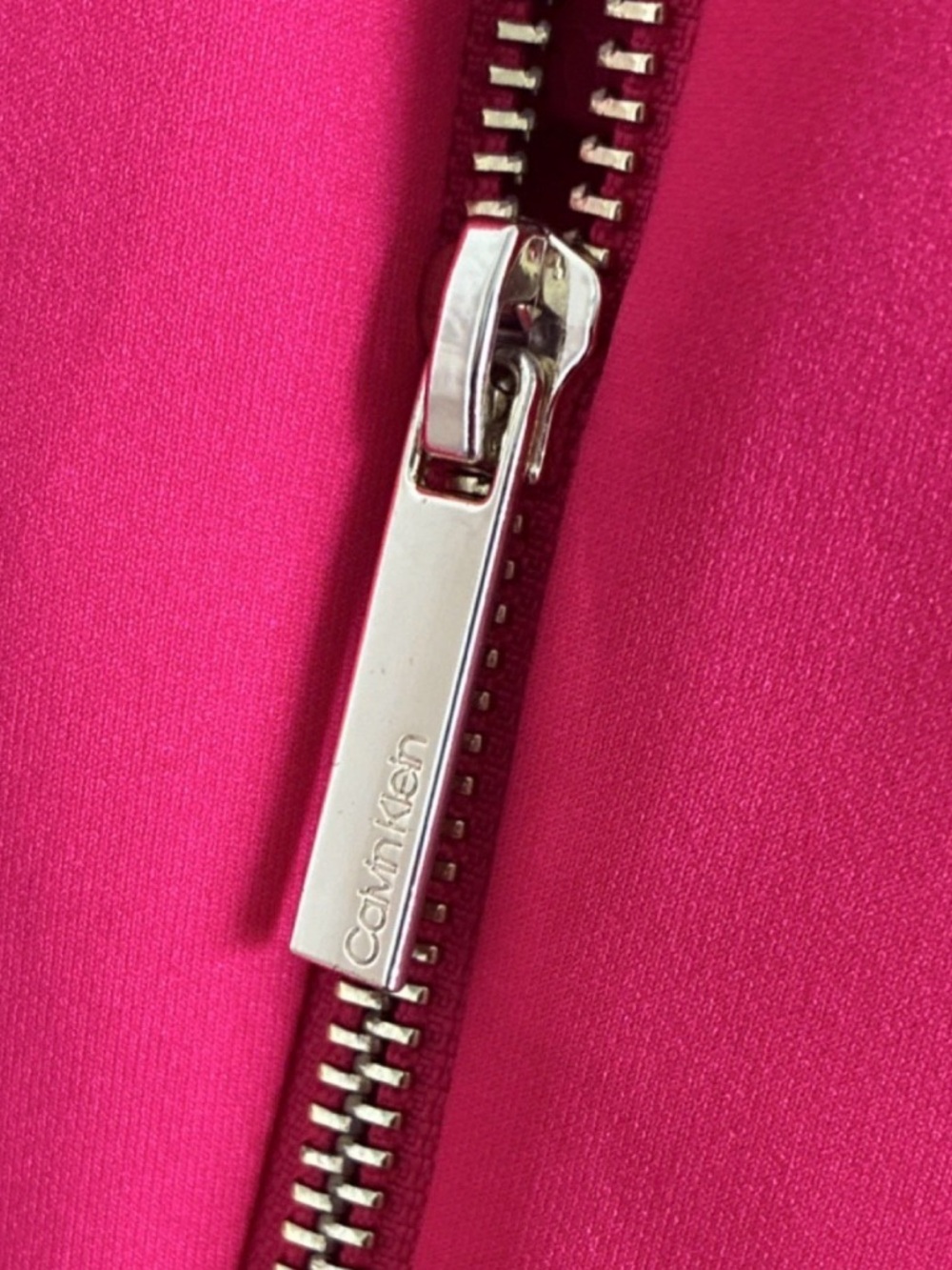 Calvin Klein Sleeveless Hot Pink Sheath Dress size10 women gold zipper - Picture 4 of 5